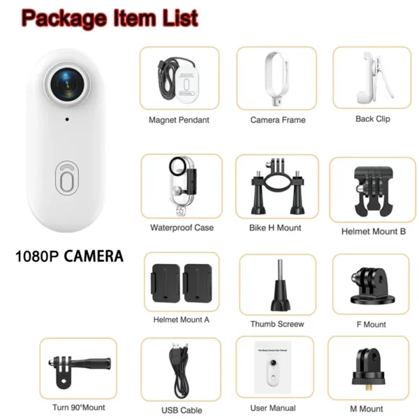 Magnetic Wearable Cam with Waterproof Shell WiFi Bike - Image 10
