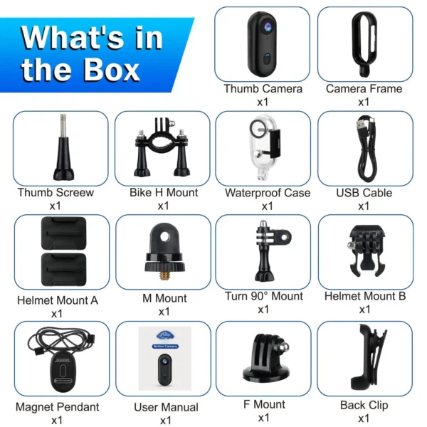 Magnetic Wearable Cam with Waterproof Shell WiFi Bike - Image 6