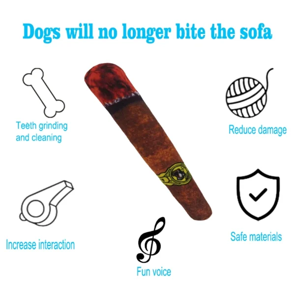 Toys Green Stick Dogs Pet Chew Bite Toy With Squeake Stuffed Raw Dog Joint Toys Spot Good - Image 16