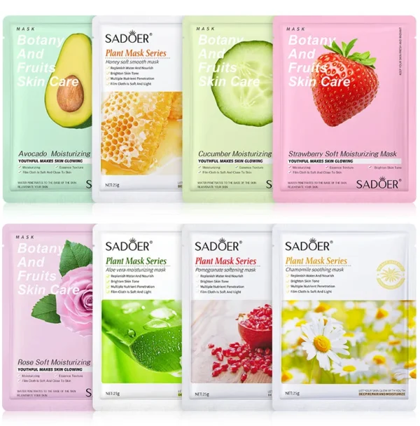 8pcs Natural Plant Face Mask Beauty Skincare Facial Masks Moisturizing Firming Hydrating Facial Mask Face Care Korean Cosmetics - Image 9