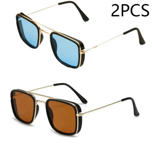Fashion Sunglasses Metal Small Square Frame - Image 14