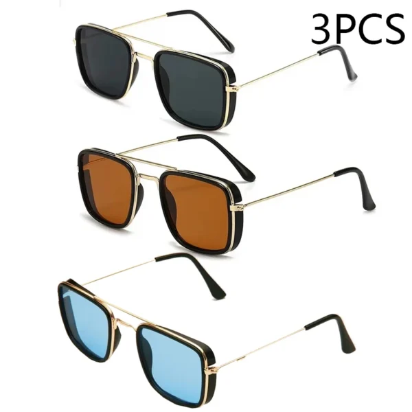 Fashion Sunglasses Metal Small Square Frame - Image 17