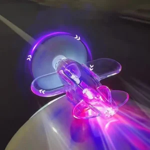 Motorcycle Electric LED Colorful Lights Rotatable Airplane Wind-Powered Airplane Decor
