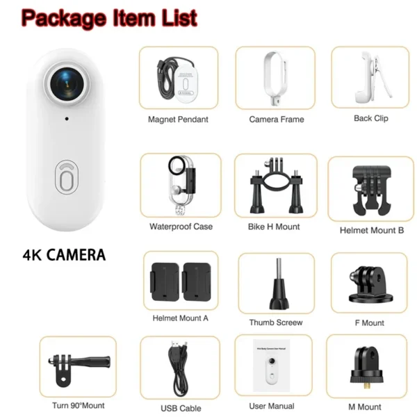 Magnetic Wearable Cam with Waterproof Shell WiFi Bike - Image 7