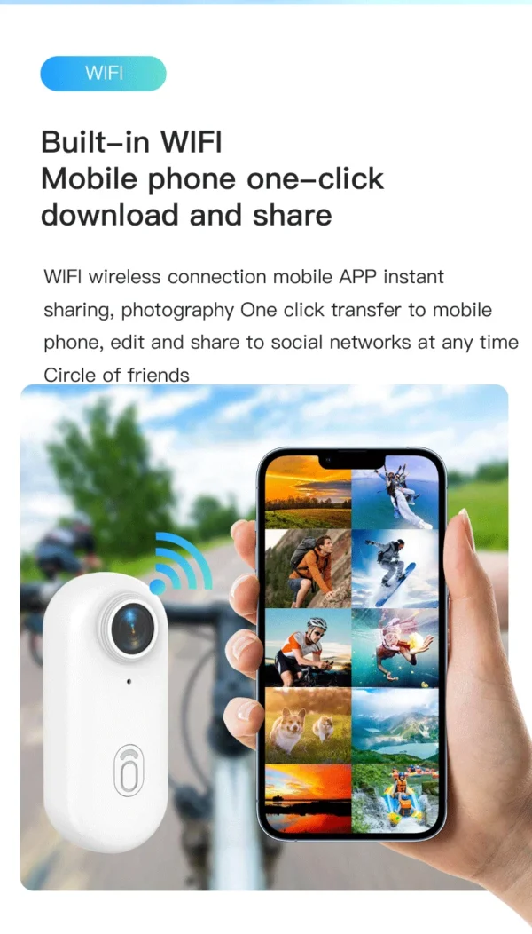 Magnetic Wearable Cam with Waterproof Shell WiFi Bike - Image 29