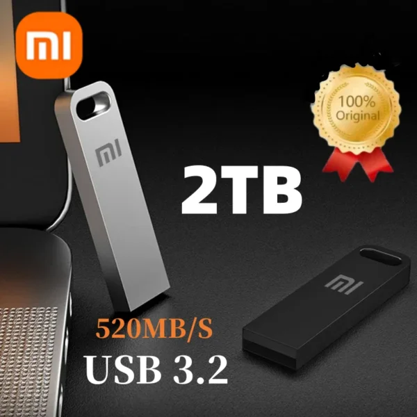 USB 3.2 Xiaomi 2TB Flash Drive High Speed Metal U Disk TypeC Memory Stick Waterproof SSD Storag