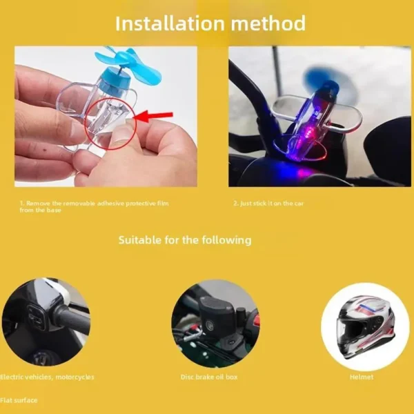 Motorcycle Electric LED Colorful Lights Rotatable Airplane Wind-Powered Airplane Decor - Image 18