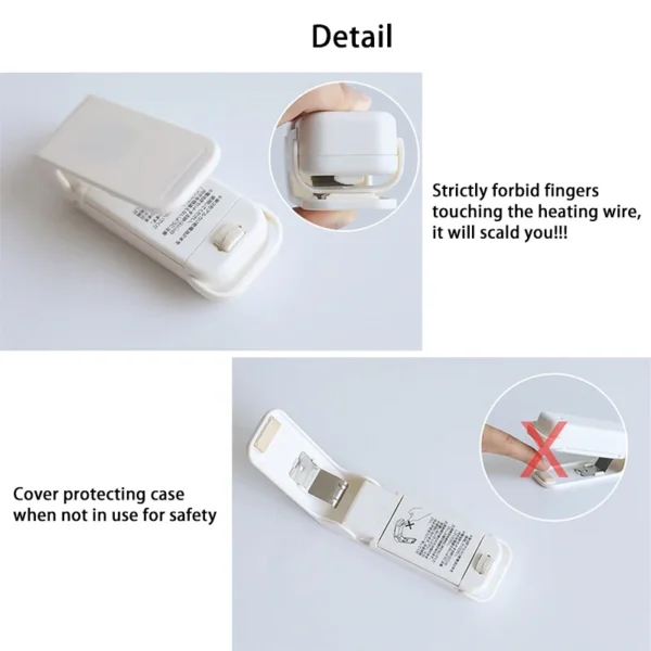 Mini Heat Bag Sealing Machine Package Sealer Bags Thermal Plastic Food Bag - Image 10