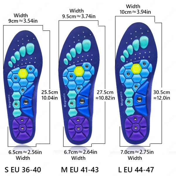 Therapy Sports Insoles Massage Medical Magnetic  Foot Weight Loss Slimming Acupressure Insole Anti-fatigue Health Care Shoe Pads - Image 6
