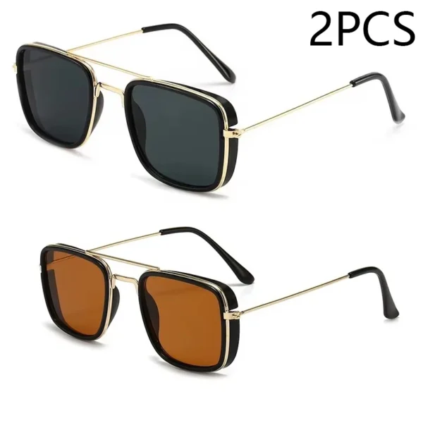 Fashion Sunglasses Metal Small Square Frame - Image 9