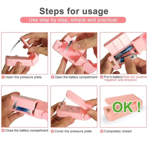 Mini Heat Bag Sealing Machine Package Sealer Bags Thermal Plastic Food Bag - Image 4