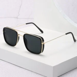 Fashion Sunglasses Metal Small Square Frame