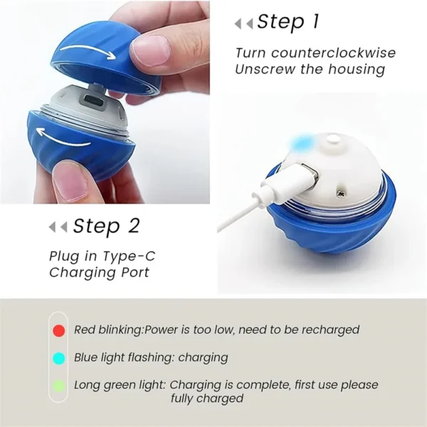 Dog Toy Ball Electronic Interactive Pet Toy Moving - Image 6